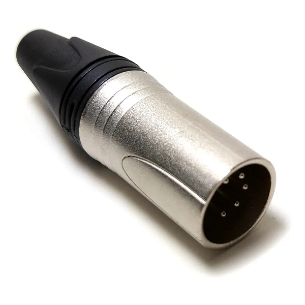 Conector Xlr Dmx Canon Macho 5 Pinos Metal Profissional