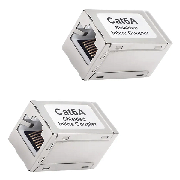 Adaptador Emenda Cat6a Blindado 10gbps 500mhz Ethernet Pro