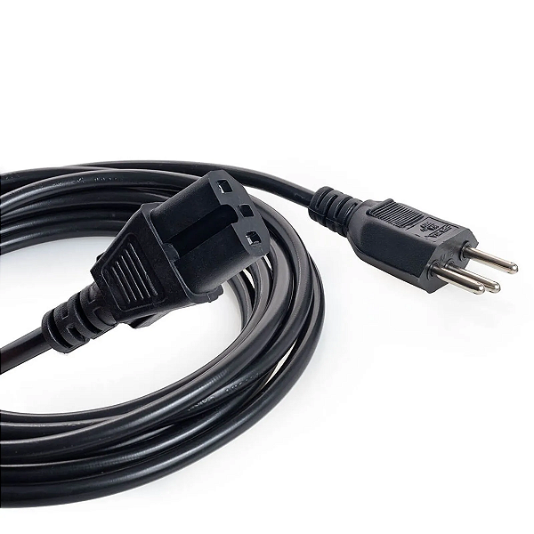 Cabo Força NBR 3 Pinos p/ IEC C15 1,80m 10A 3x0,75mm Inmetro IBERICA