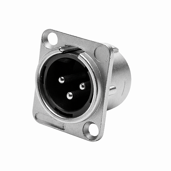Conector Xlr Painel Macho 3 Pinos Medusa Conex Pro