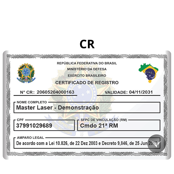 Cartão metálico Premium Atirador Desportivo