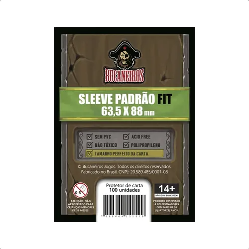 Kit 100 Sleeves Padrão Fit Transparente Magic Pokemon Card