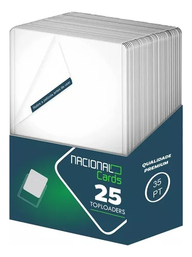 Kit 25 Toploader Original Sleeve Rígido Card Pokemon Futebol