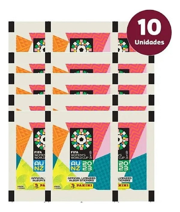 Kit 10 Envelopes 50 Figurinhas Copa Mundo Feminina 2023