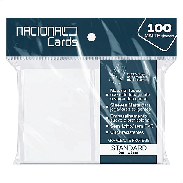 100 Sleeves Shield Branco Matte Magic Pokemon Gelo Yugioh