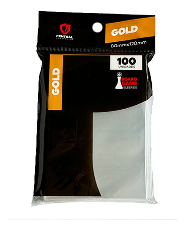 100 Sleeves Gold 80x120 Board Game Shield Dixit Central Card