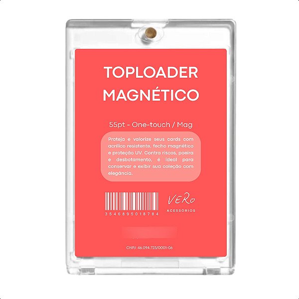 Toploader Magnético Vero Pokemon Magic Card Rígido One Touch