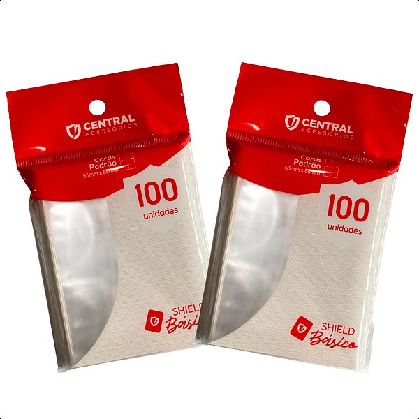 Kit 200 Sleeves Central Shield Básico Cards Cartas Pokemon