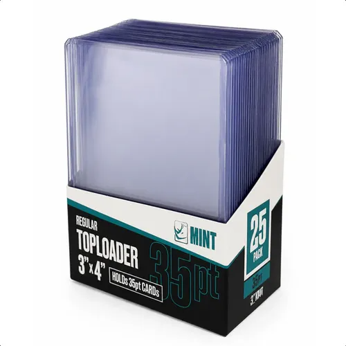 Kit 25 Toploader Card Protetor Plástico Pokemon Futebol Mint