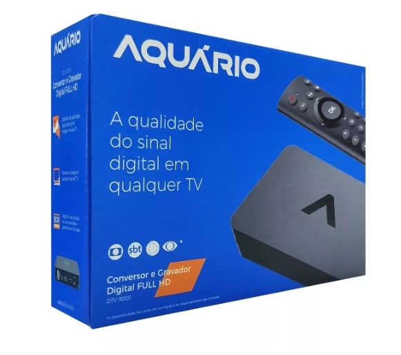 Conversor Gravador Digital Full Hd Dtv- 9000 Hdmi Tv Aquário