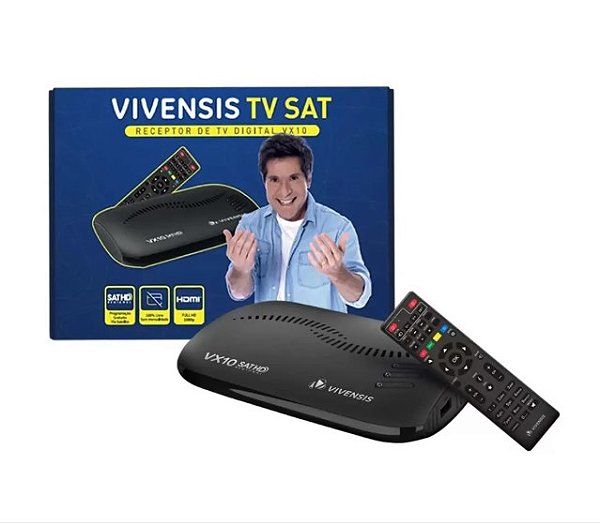 Receptor VX10 Sat HD Parabólica Digital Banda Ku Vivensis