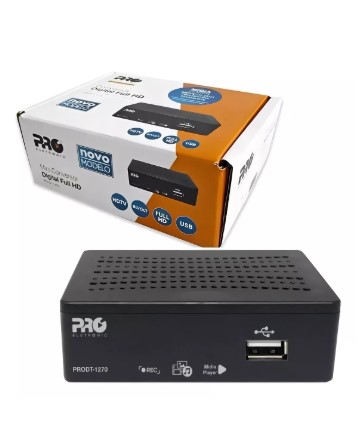 Conversor Digital Full Hd Prodt- 1270 Pro Eletronic Cor Preto