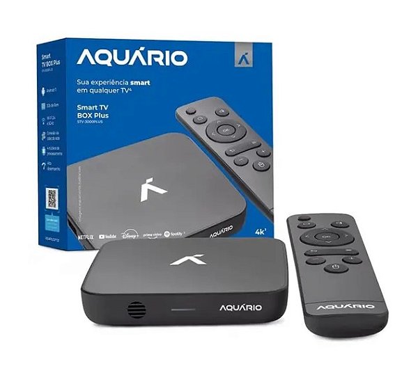 Smart Tv Box Full Hd 4k Android 5g - Aquário Stv-3000