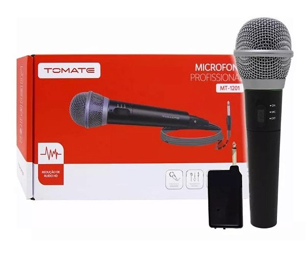 Microfone Sem Fio Profissional Tomate + Transmissor Completo