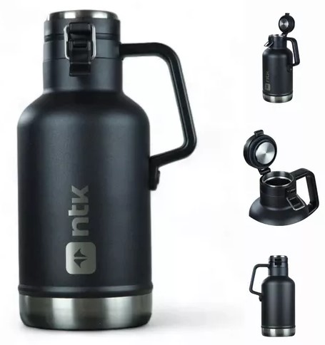 Garrafa Térmica Growler Burguer King Aço Inox Parede Dupla 1,9 Litros Nautika