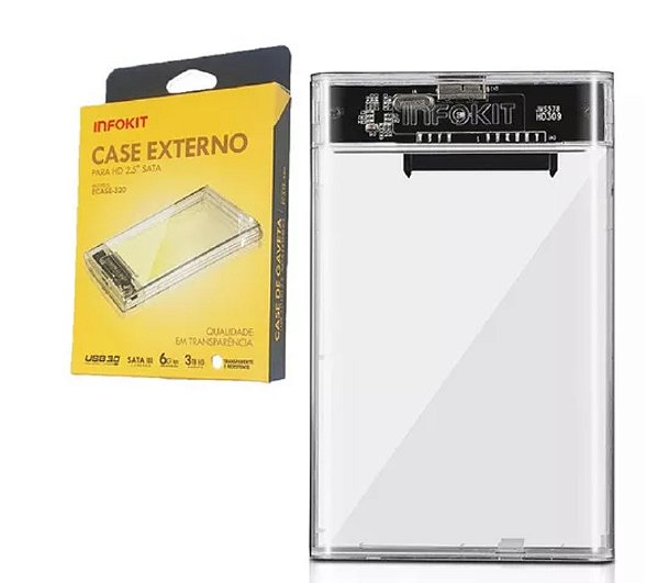 Case Slim P/ Hd Externo Computador Ssd Hdd Sata 2.5 Usb 3.0