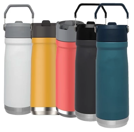 Garrafa Térmica Squeeze Térmico 550ml c/ canudo alça bico água gelado