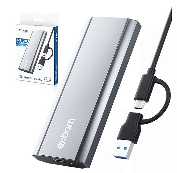 Case Para Ssd M.2 2280 Pcie Nvme M-key Usb Tipo-c E Usb 3.1