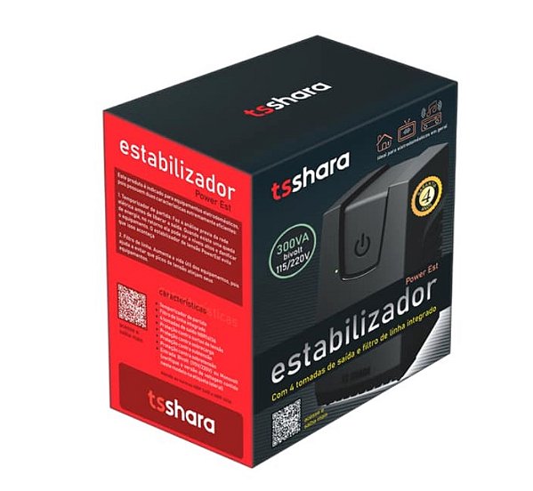 Estabilizador PowerEst 300 Bivolt 115/220V – Novo Design