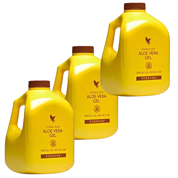 3 Sucos de Aloe Vera Forever de 1 Lit