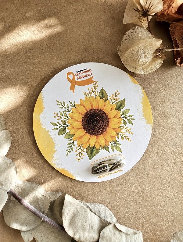 Card Circular e Eco Cápsula com Sementes | Setembro Amarelo