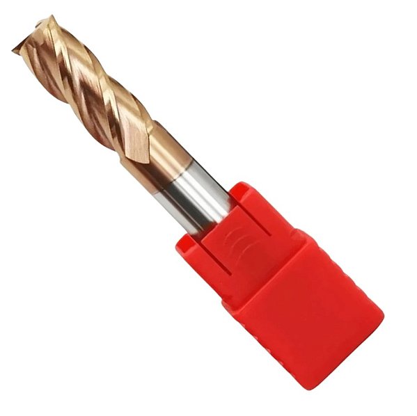 Fresa Metal Duro Topo Reto 55Hrc 4 Cortes Curta 8x20x60mm