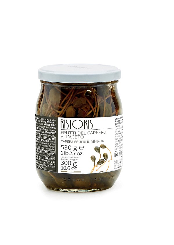 ALCAPARRAS COM CAULE EM VINAGRE DE VINHO - 530G