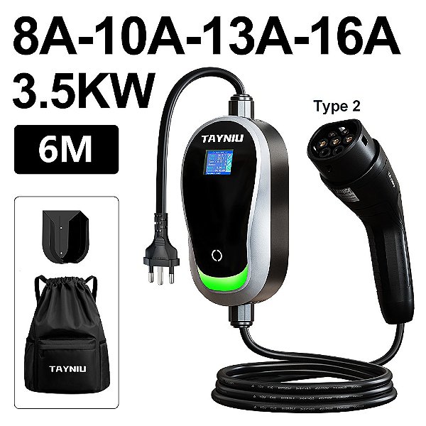 Carregamento portátil EV Tayniu SmoothPro 3.5 kW, 7kw