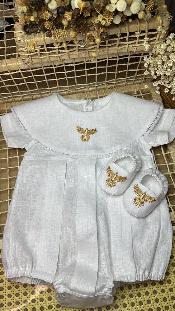 ROMPER BEBÊ BATIZADO INFANTIL - SAMUEL