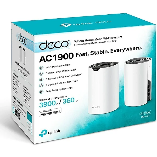 Roteador Wireless Mesh Deco S7 (2-pack) Dual Band Ac 1900