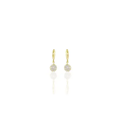Brinco Argola Click com Ponto de Luz 8mm