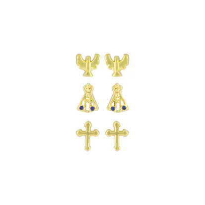 Brinco Trio Espírito Santo, Nossa Senhora e Cruz