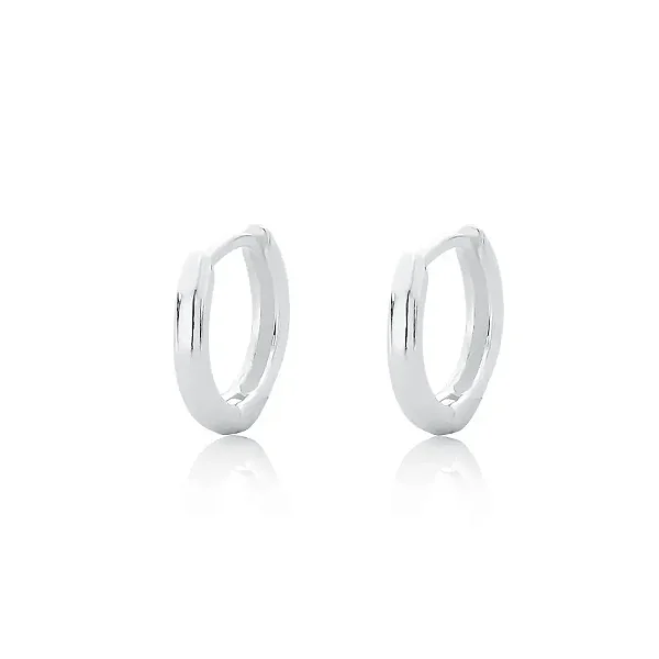 Brinco Argola Lisa 12mm em Prata 925
