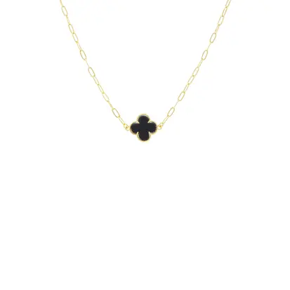 Choker Elos Ovais Trevo 14x14mm