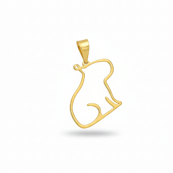 Pingente Capivara Símbolo Pet Banhado a Ouro 18k + Garantia