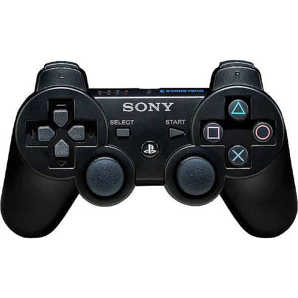 Controle PlayStation preto Dualshock 3