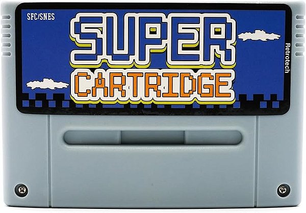 Retrotech Super 1000 In 1 Game Cartridge for SNES Super Nintendo 16 Bit Game Console - Gray