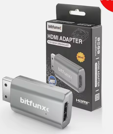 Bitfunx mini adaptador  hdmi vídeoconversor para console dreamcast todas as versões
