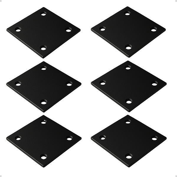 Kit 6 Chapa de Junção 6x6cm (Aço) – Reforço e União para Móveis