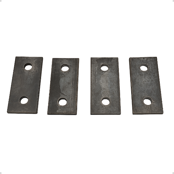 8 Placa Retangular De Aço 100x38mm Esp. 3/16 Para Soldar