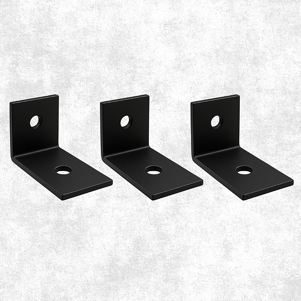8 Cantoneiras de Aço 50x35mm com 2 Furos – Fixação Reforçada para Painel em ACM