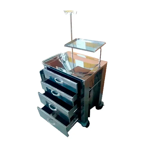 Carro Beira Leito em Aço Inox