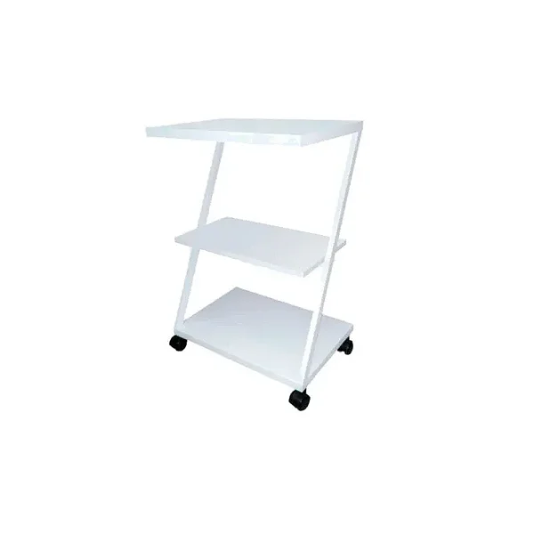 Mesa Auxiliar em Z 40 x 60 x 80 Epoxi com Rodízios