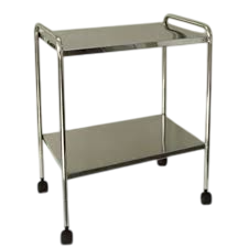 Mesa Auxiliar 40 x 60 x 80 Inox com Rodízios