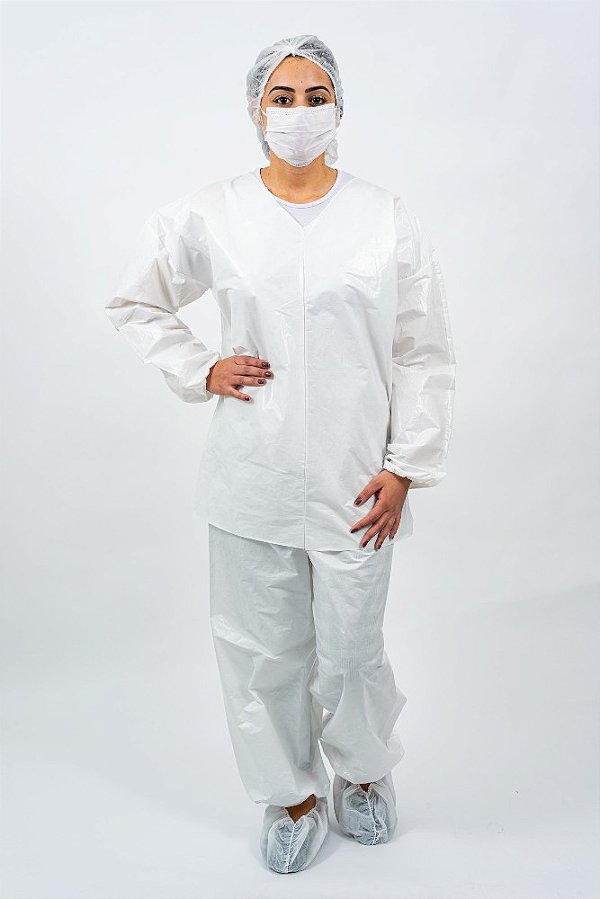Conjunto blusa e calça impermeável