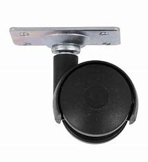 Rodizio HG preto de 50mm com chapa 38x38