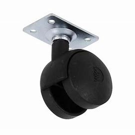 Rodizio 30mm preto chapa 30x45