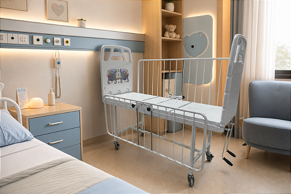Cama Fowler Infantil 1,50 x 0,60 Com Cabeceira e Peseira Injetada