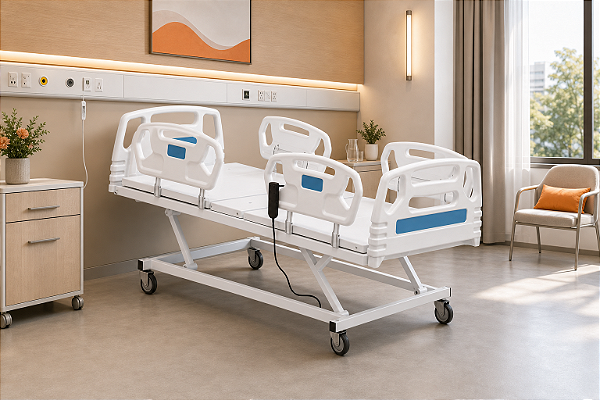 Cama Hospitalar Fowler Motorizada Totalmente Injetada