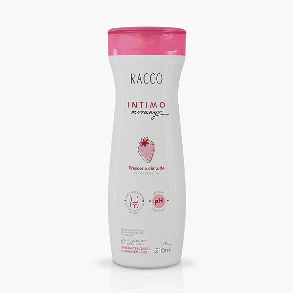 Sabonete Líquido Intimo Feminino Morango Racco - 210ml